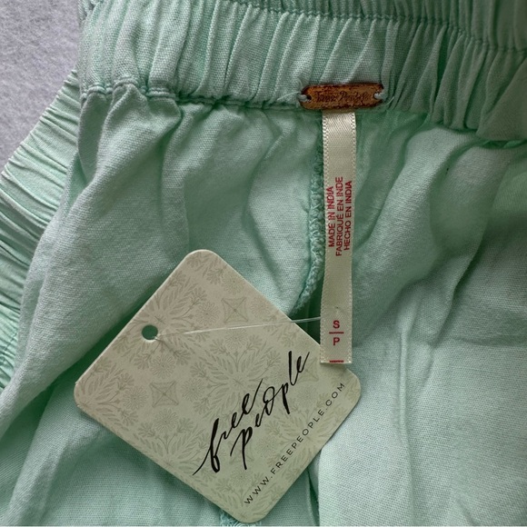 Free People Women's Get Free Pull On Poplin Shorts Size Small Mineral Sea Green - Picture 4 of 8